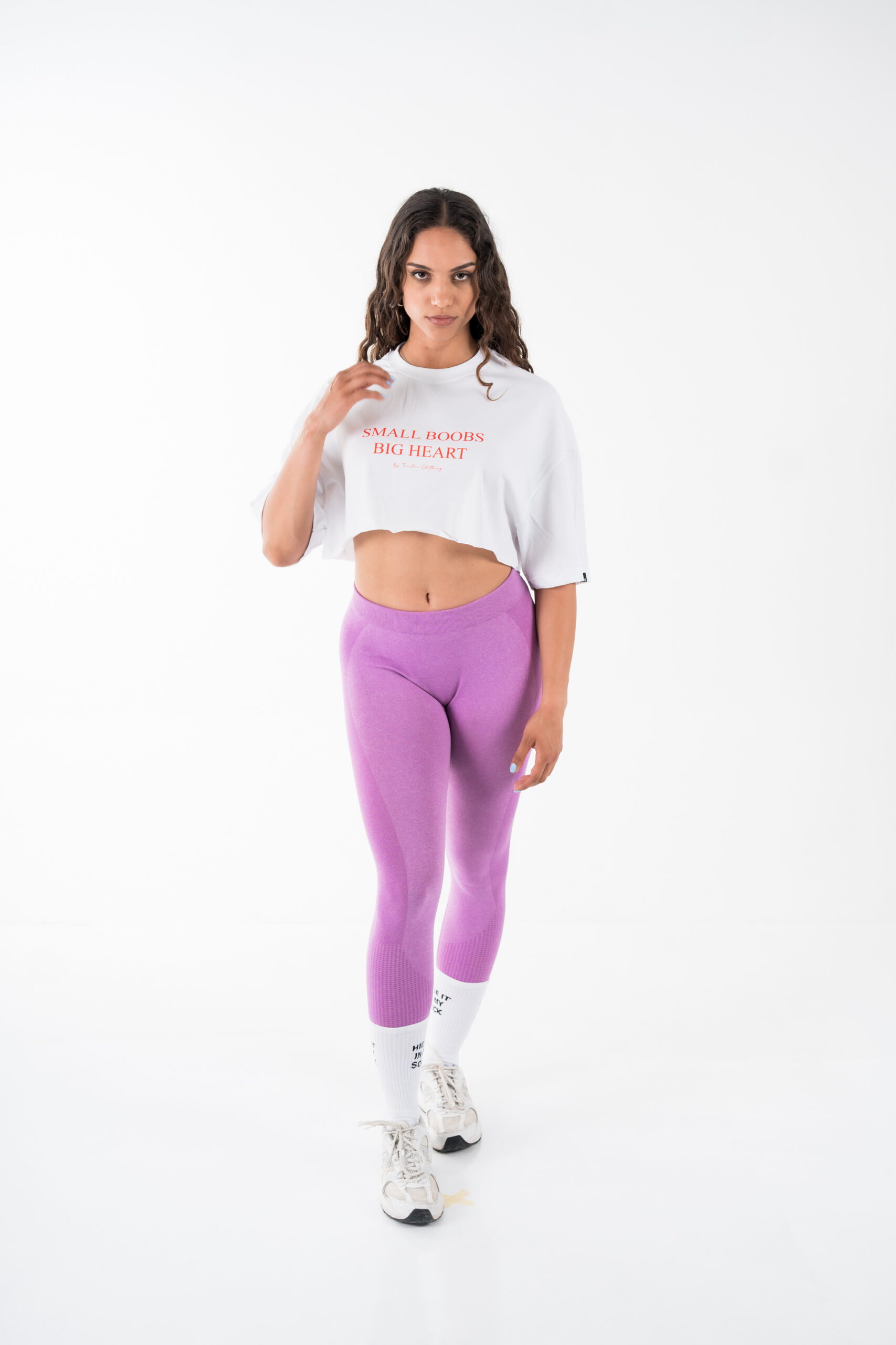 Small boobs big heart crop top