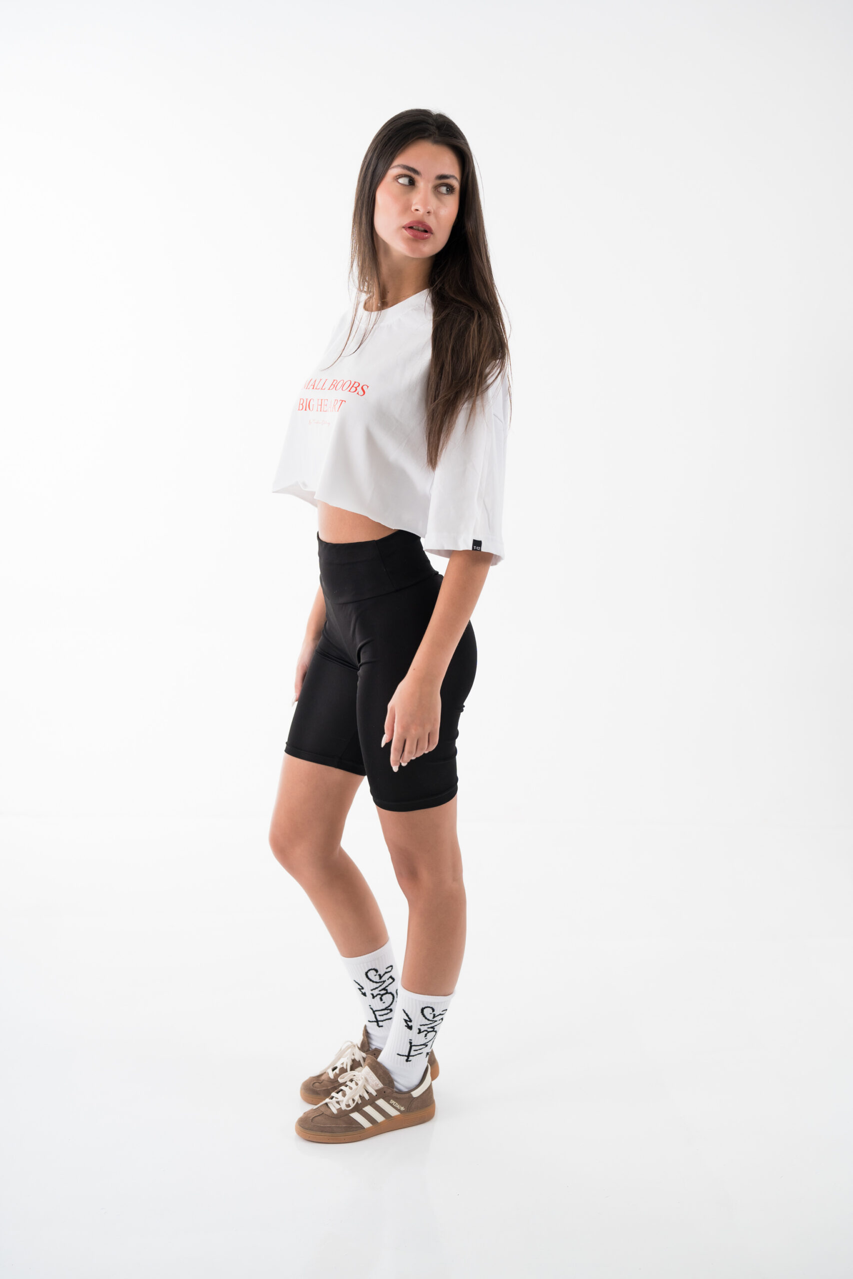 Small boobs big heart crop top