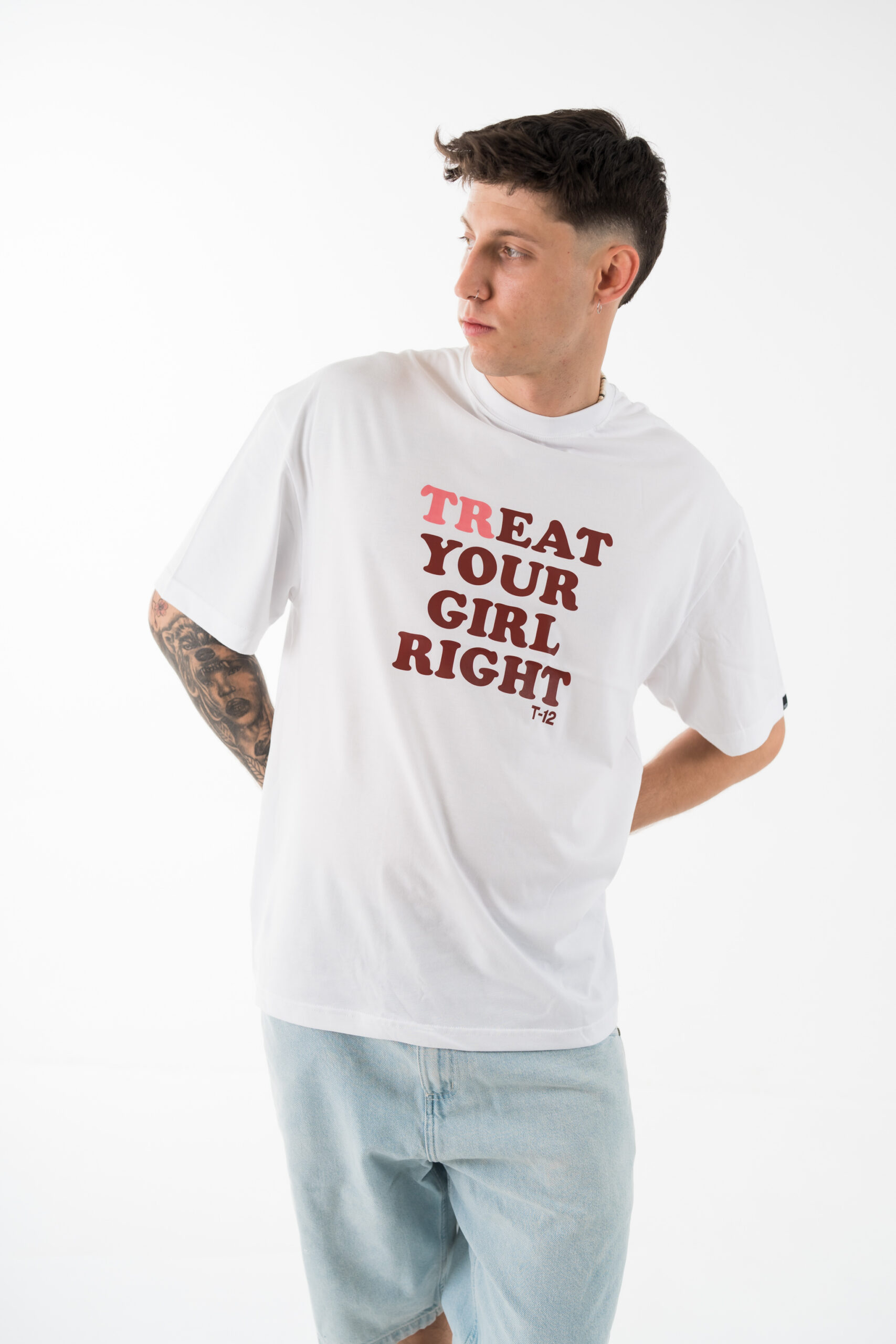Treat your girl right oversized tee