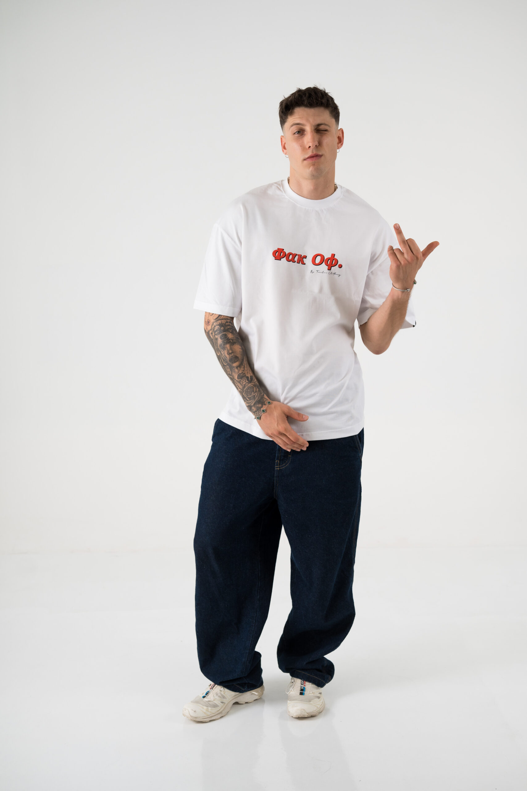 ΦΑΚ ΟΦ oversized tee