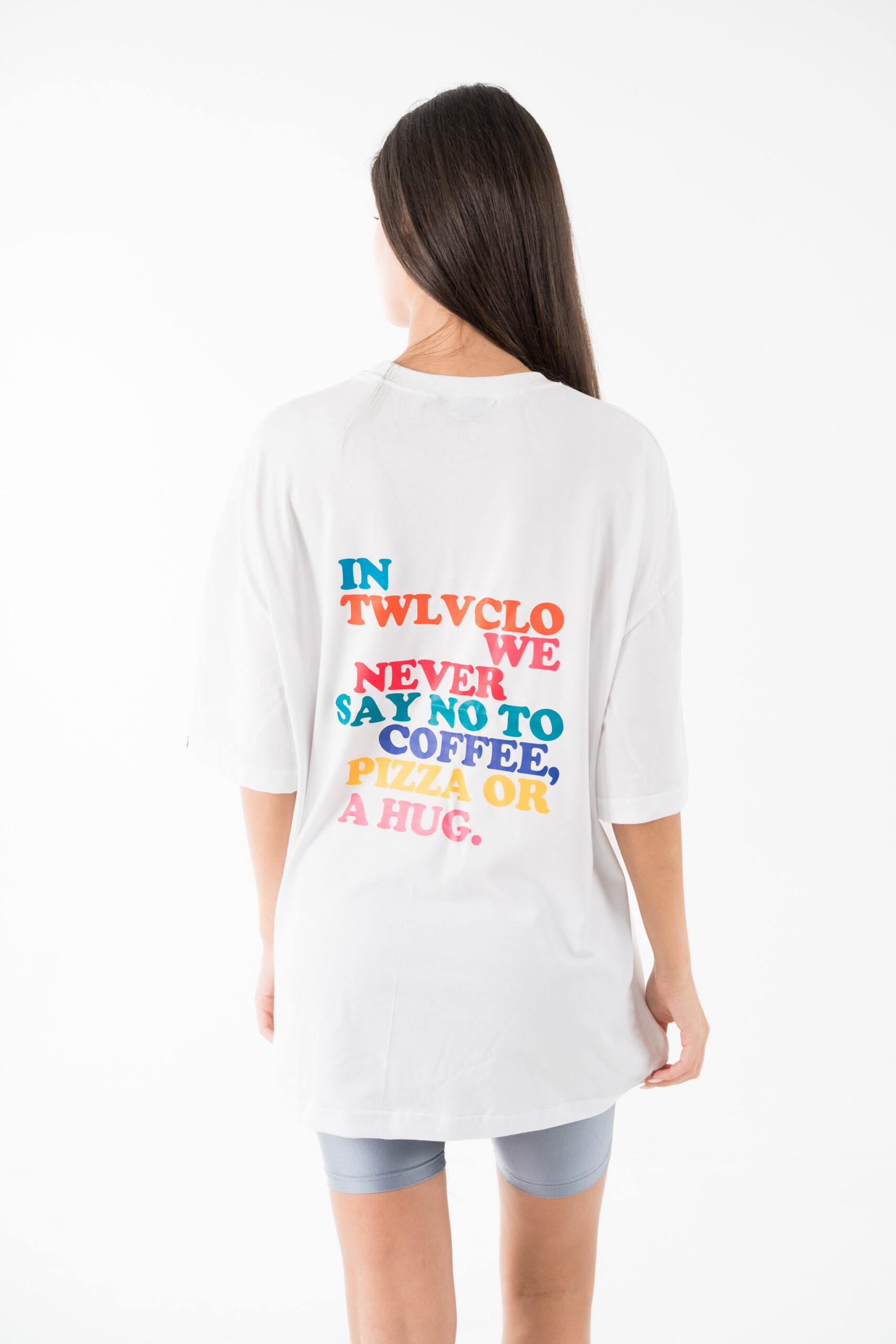We never say no to Pizza oversized tee We never say no to Pizza oversized tee