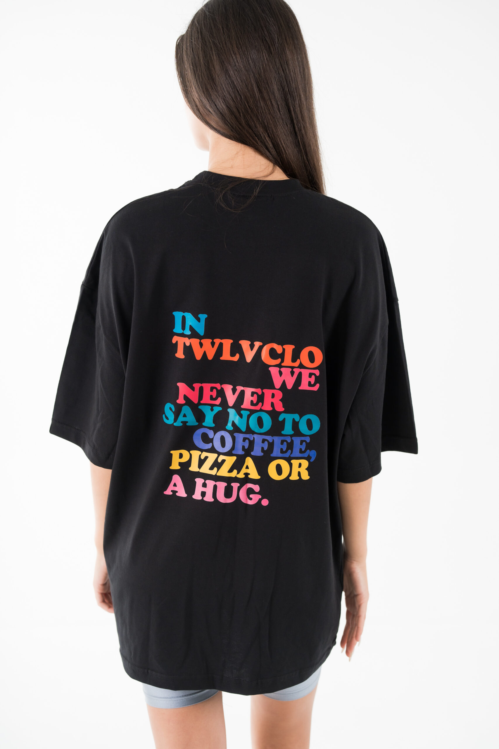 We never say no to Pizza oversized tee We never say no to Pizza oversized tee