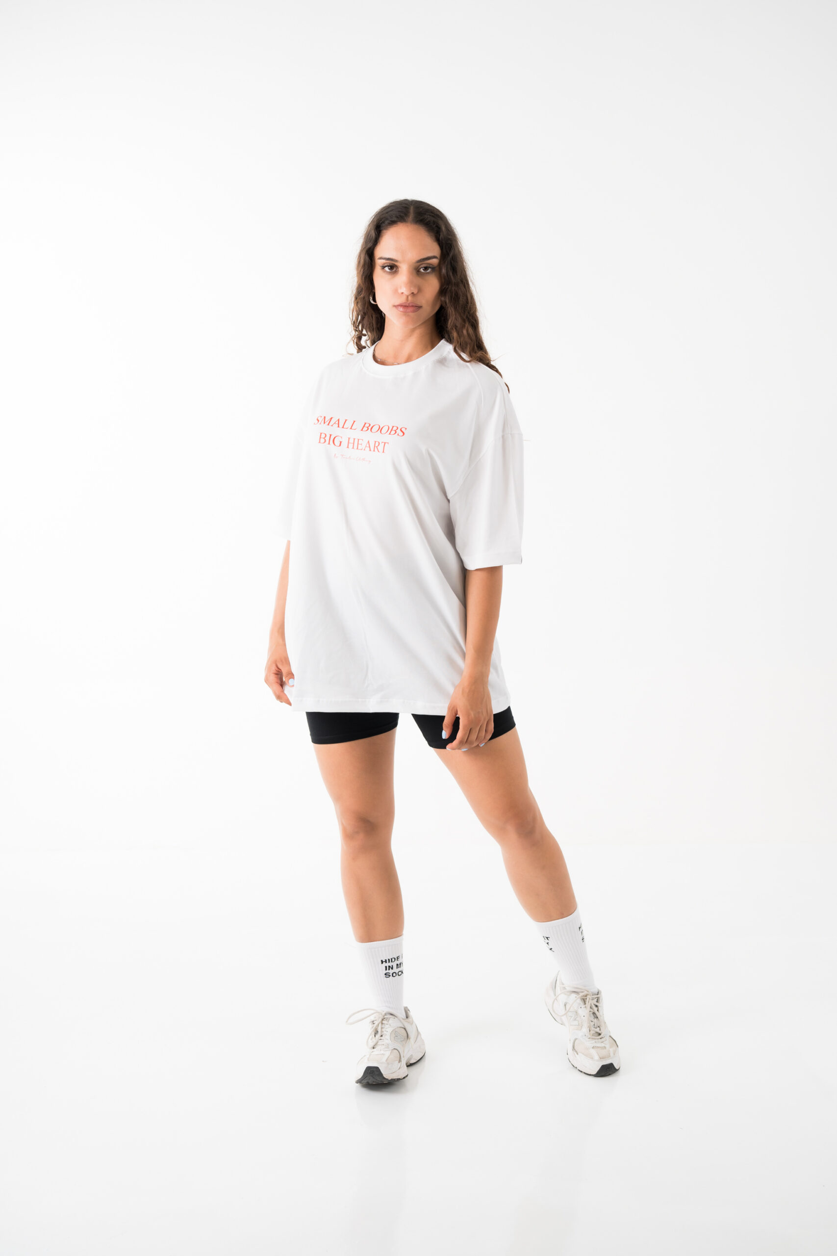 Small boobs big heart oversized tee