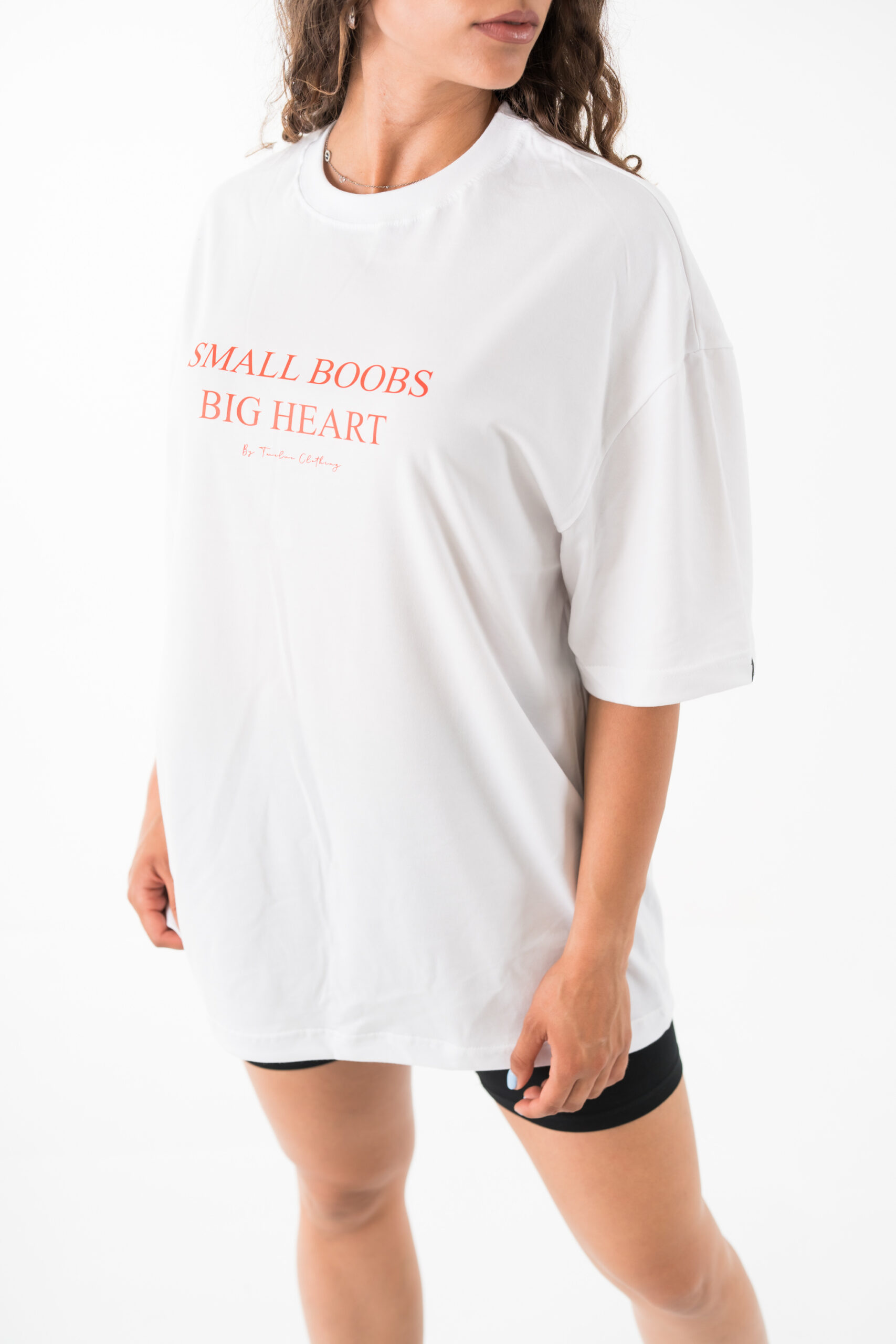 Small boobs big heart oversized tee