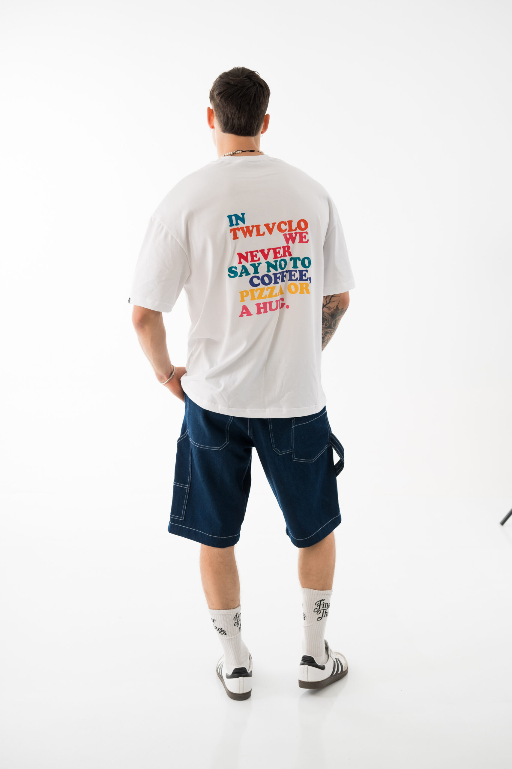 We never say no to pizza oversized tee