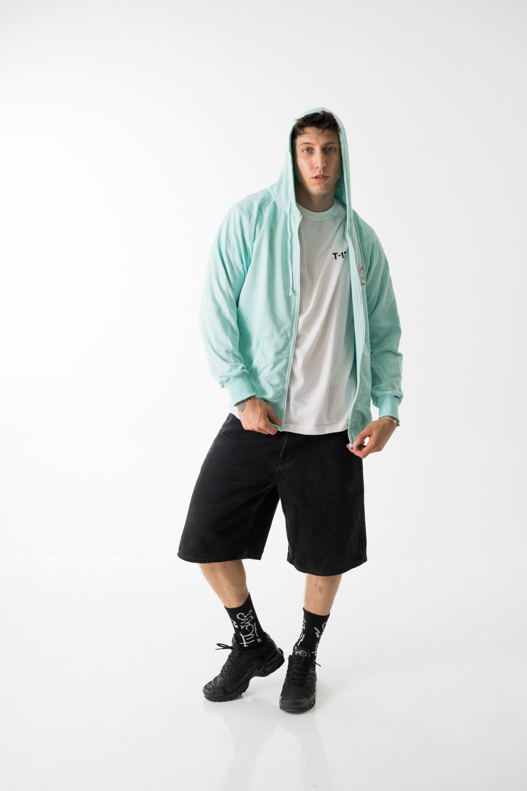 Triple logo anniversary zip