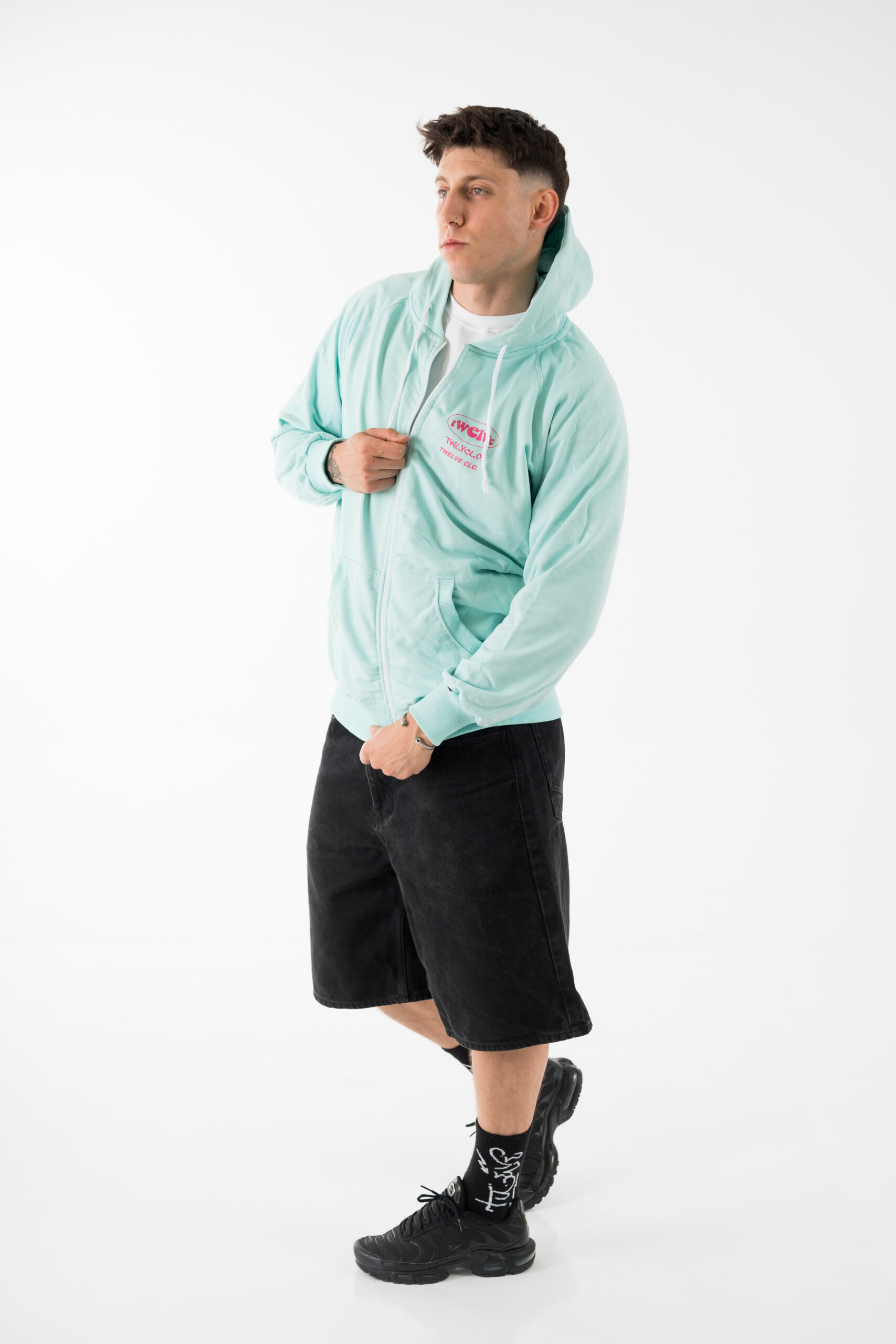 Triple logo anniversary zip