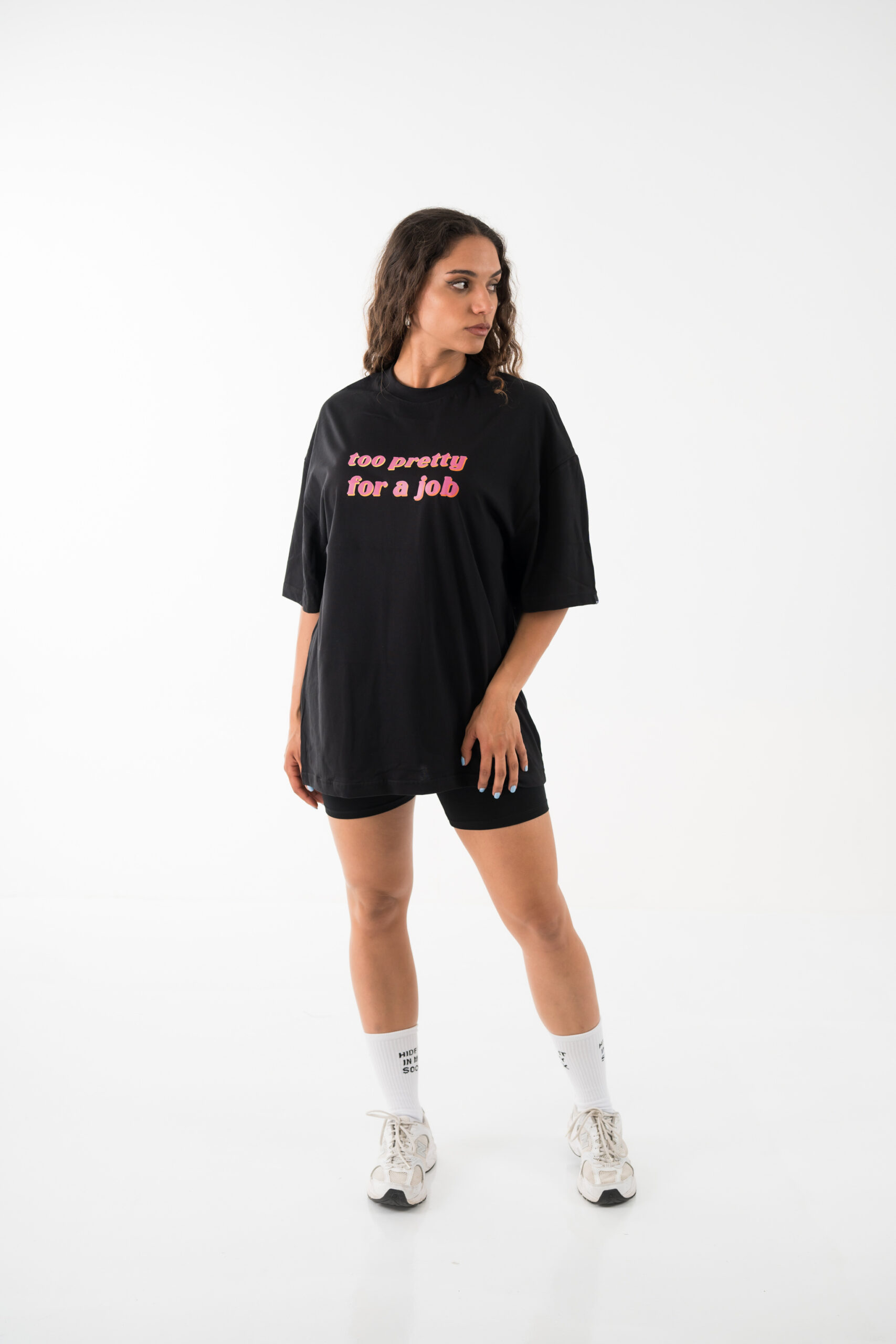 Too pretty for a job oversized tee