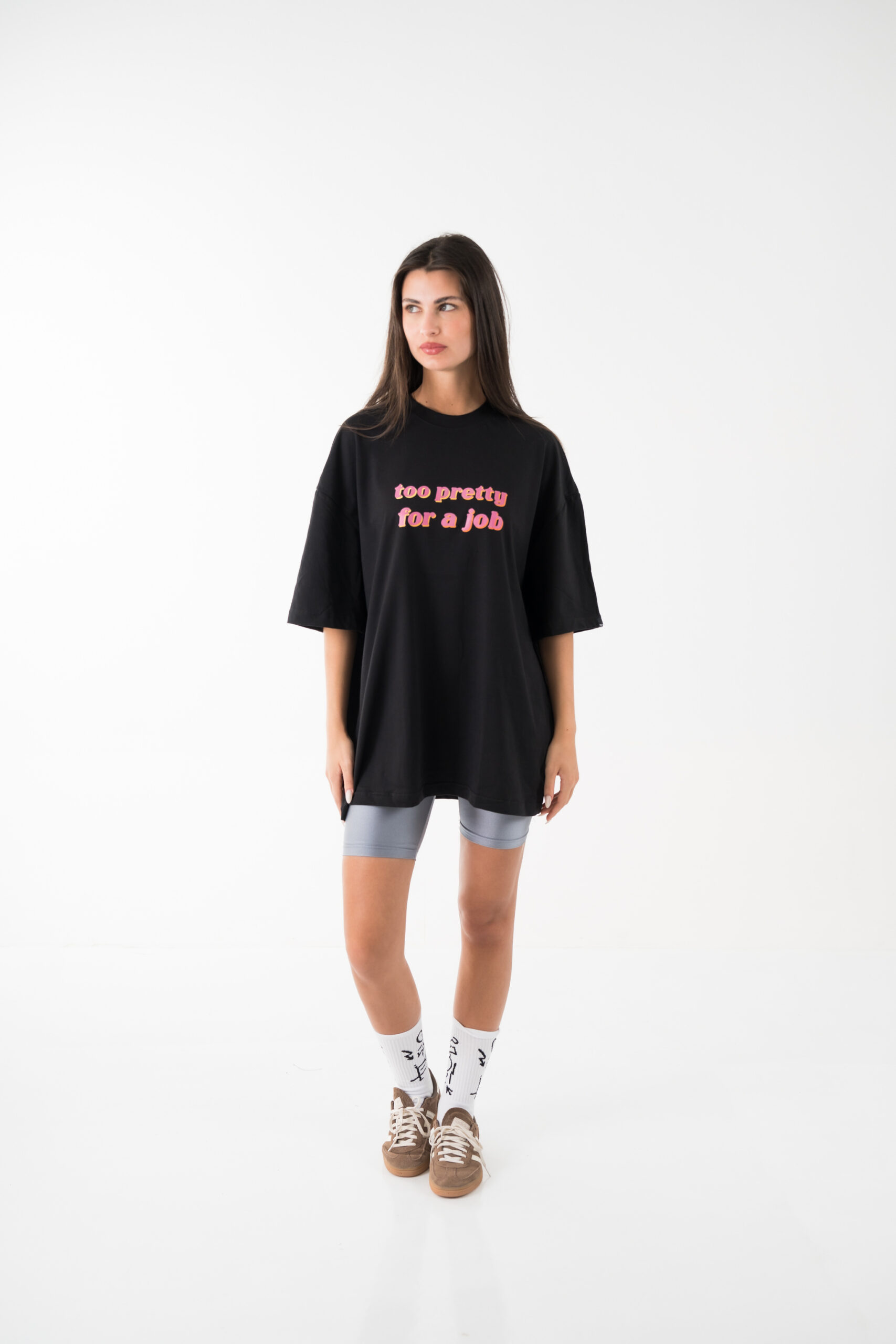 Too pretty for a job oversized tee