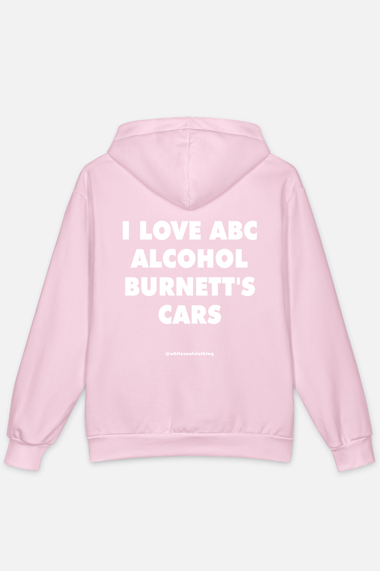 I LOVE ABC: ALCOHOL, BURNETT'S, CARS Hoodie