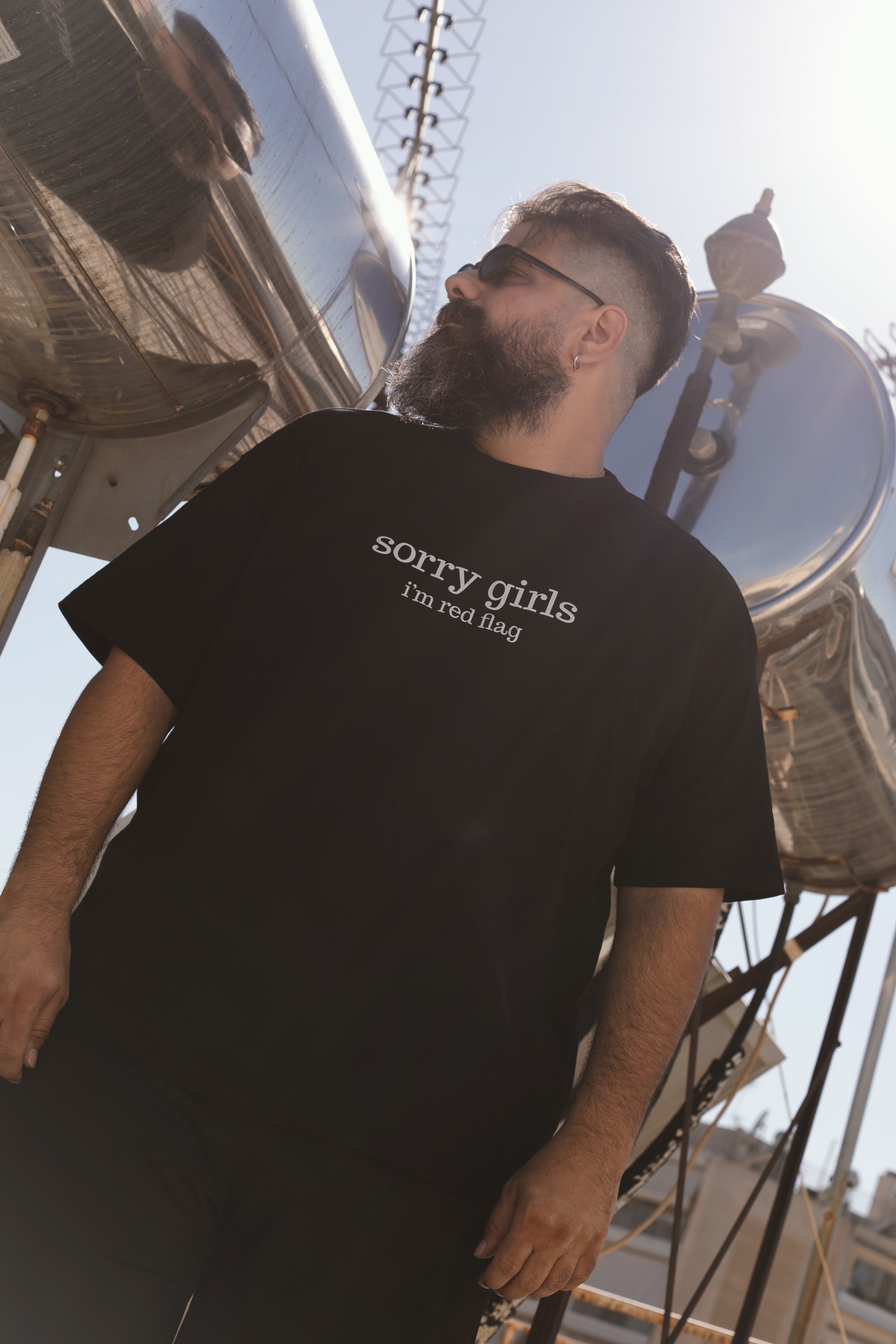 Sorry girls I'm red flag Oversize Tee