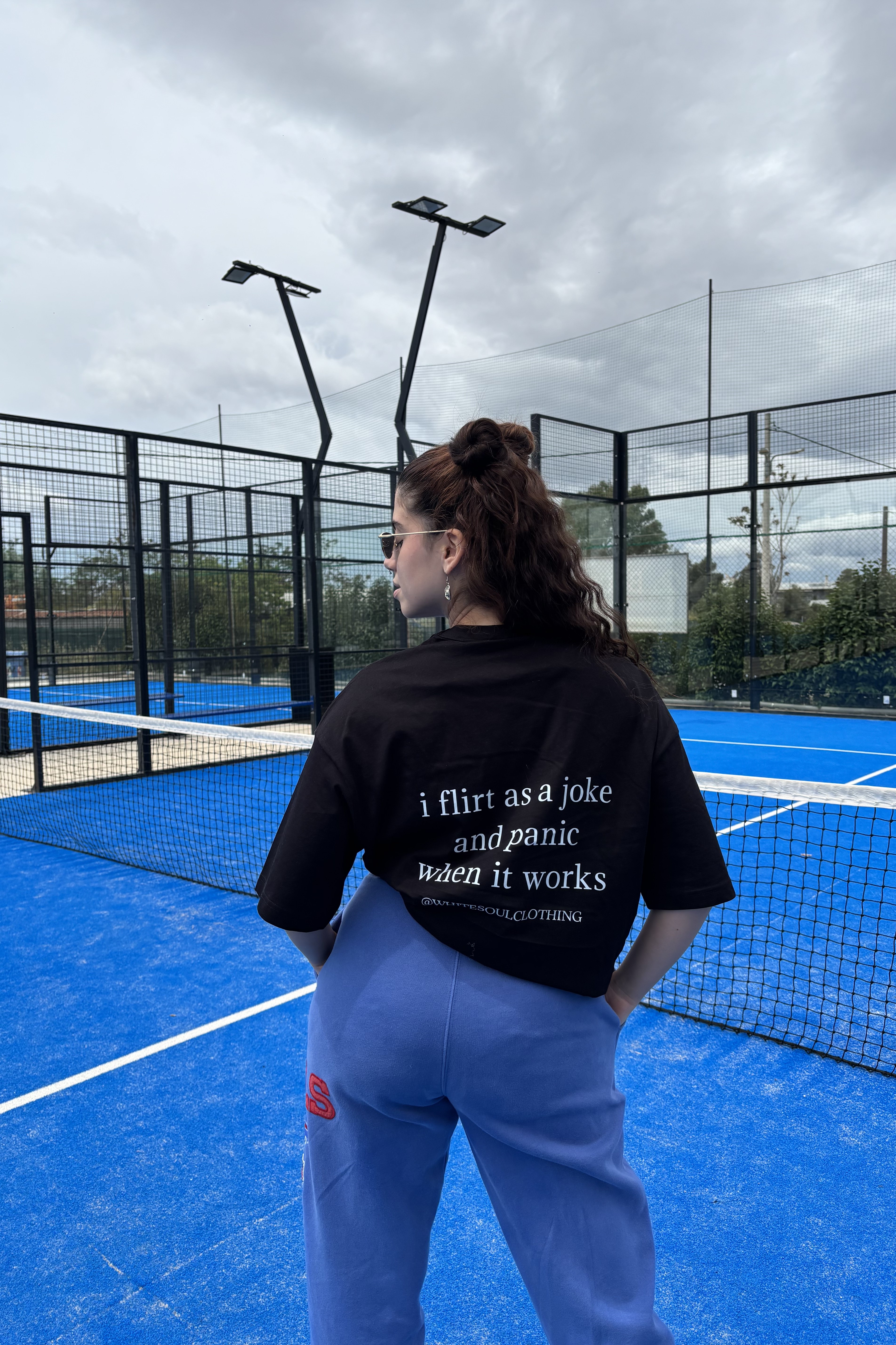 I flirt as a joke and panic when it works Oversize Tee