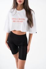 Small boobs big heart crop top