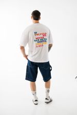 We never say no to pizza oversized tee