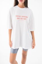 Small boobs big heart oversized tee