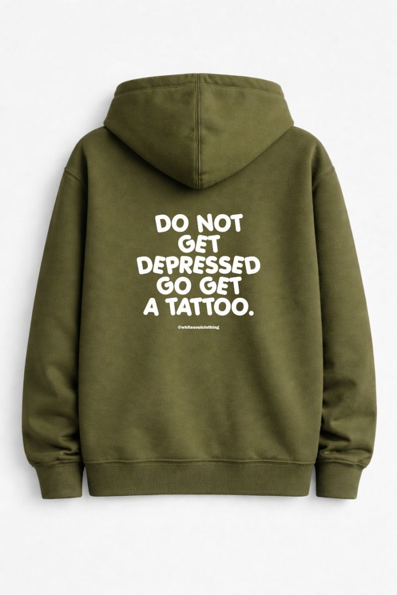 Do not get depressed go get a tattoo Zip-up Hoodie Φωτογραφία από Do not get depressed go get a tattoo Zip-up Hoodie